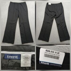 Edwards Synergy 8526 Ladies Traditional Dress Pants 14 UL Black Uniform NWT